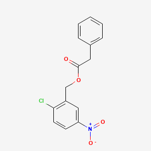 molecular formula C15H12ClNO4 B2512565 (2-Chloro-5-nitrophenyl)methyl 2-phenylacetate CAS No. 331460-04-9