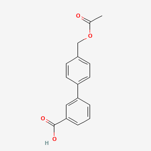 3-[4-(Acetyloxymethyl)phenyl]benzoic acid