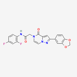 2-[2-(1,3-benzodioxol-5-yl)-4-oxopyrazolo[1,5-a]pyrazin-5(4H)-yl]-N-(2,4-difluorophenyl)acetamide