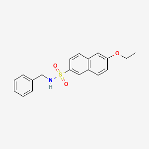 molecular formula C19H19NO3S B2512592 N-benzyl-6-ethoxynaphthalene-2-sulfonamide CAS No. 428494-50-2
