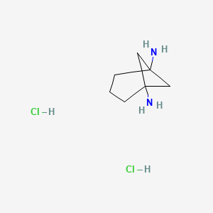 molecular formula C7H16Cl2N2 B2512595 Bicyclo[3.1.1]heptane-1,5-diamine dihydrochloride CAS No. 875310-92-2