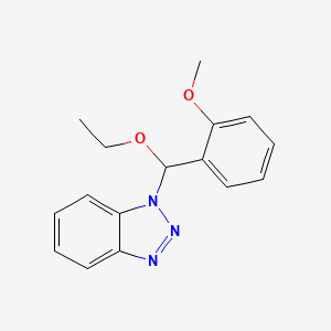 molecular formula C16H17N3O2 B2512602 1-[Ethoxy-(2-methoxyphenyl)methyl]benzotriazole CAS No. 172265-09-7