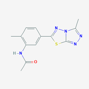 N-[2-methyl-5-(3-methyl[1,2,4]triazolo[3,4-b][1,3,4]thiadiazol-6-yl)phenyl]acetamide