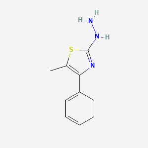 molecular formula C10H11N3S B2512610 (5-Methyl-4-phenyl-thiazol-2-yl)-hydrazine CAS No. 1158451-26-3; 137506-14-0