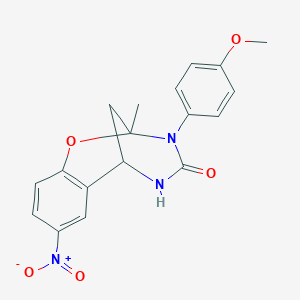3-(4-methoxyphenyl)-2-methyl-8-nitro-5,6-dihydro-2H-2,6-methanobenzo[g][1,3,5]oxadiazocin-4(3H)-one