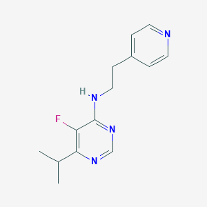 molecular formula C14H17FN4 B2512613 5-Fluoro-6-propan-2-yl-N-(2-pyridin-4-ylethyl)pyrimidin-4-amine CAS No. 2415574-22-8