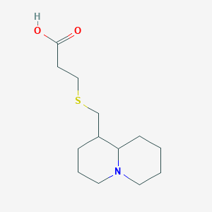3-[(octahydro-2H-quinolizin-1-ylmethyl)sulfanyl]propanoic acid
