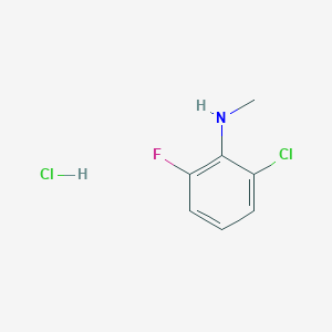 molecular formula C7H8Cl2FN B2512627 2-Chloro-6-fluoro-N-methylaniline;hydrochloride CAS No. 2416236-15-0