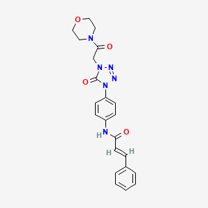 molecular formula C22H22N6O4 B2512631 N-(4-(4-(2-morpholino-2-oxoethyl)-5-oxo-4,5-dihydro-1H-tetrazol-1-yl)phenyl)cinnamamide CAS No. 1396891-05-6