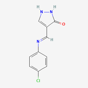 4-[(4-chloroanilino)methylene]-2,4-dihydro-3H-pyrazol-3-one