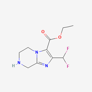 molecular formula C10H13F2N3O2 B2512640 Ethyl 2-(difluoromethyl)-5,6,7,8-tetrahydroimidazo[1,2-a]pyrazine-3-carboxylate CAS No. 2248327-76-4