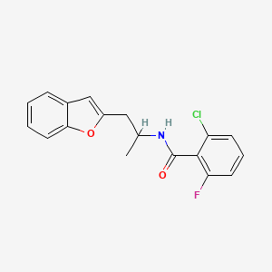 molecular formula C18H15ClFNO2 B2512646 N-(1-(苯并呋喃-2-基)丙烷-2-基)-2-氯-6-氟苯甲酰胺 CAS No. 2034294-02-3