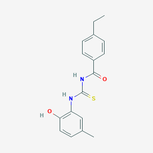 4-ethyl-N-[(2-hydroxy-5-methylphenyl)carbamothioyl]benzamide