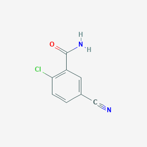 molecular formula C8H5ClN2O B2512661 2-氯-5-氰基苯甲酰胺 CAS No. 1261861-21-5