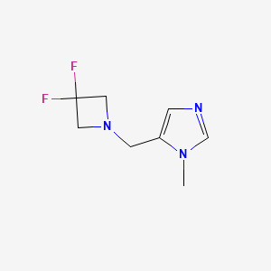 molecular formula C8H11F2N3 B2512665 5-[(3,3-Difluoroazetidin-1-yl)methyl]-1-methylimidazole CAS No. 2379984-79-7