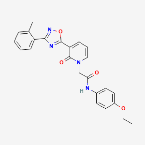 molecular formula C24H22N4O4 B2512667 N-(4-ethoxyphenyl)-2-[3-[3-(2-methylphenyl)-1,2,4-oxadiazol-5-yl]-2-oxopyridin-1(2H)-yl]acetamide CAS No. 1251705-95-9