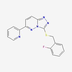 3-[(2-Fluorophenyl)methylsulfanyl]-6-pyridin-2-yl-[1,2,4]triazolo[4,3-b]pyridazine