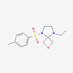 molecular formula C14H20N2O3S B2512682 5-乙基-8-甲苯磺酰基-2-氧代-5,8-二氮杂螺[3.4]辛烷 CAS No. 1556097-47-2