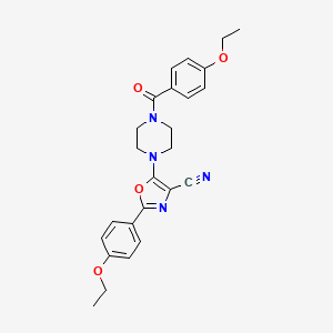 5-(4-(4-Ethoxybenzoyl)piperazin-1-yl)-2-(4-ethoxyphenyl)oxazole-4-carbonitrile
