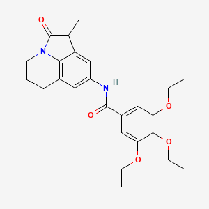 molecular formula C25H30N2O5 B2512684 3,4,5-triethoxy-N-(1-methyl-2-oxo-2,4,5,6-tetrahydro-1H-pyrrolo[3,2,1-ij]quinolin-8-yl)benzamide CAS No. 898410-98-5