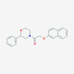 molecular formula C22H21NO3 B2512697 2-(Naphthalen-2-yloxy)-1-(2-phenylmorpholino)ethanone CAS No. 953983-59-0