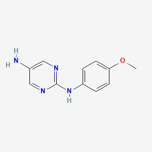 molecular formula C11H12N4O B2512702 N2-(4-甲氧基苯基)嘧啶-2,5-二胺 CAS No. 26806-77-9