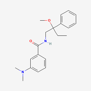 molecular formula C20H26N2O2 B2512704 3-(dimethylamino)-N-(2-methoxy-2-phenylbutyl)benzamide CAS No. 1797881-60-7