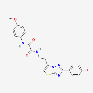 N1-(2-(2-(4-fluorophenyl)thiazolo[3,2-b][1,2,4]triazol-6-yl)ethyl)-N2-(4-methoxyphenyl)oxalamide