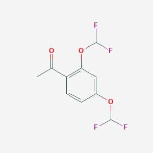 molecular formula C10H8F4O3 B2512709 1-[2,4-Bis(difluoromethoxy)phenyl]ethan-1-one CAS No. 210816-49-2