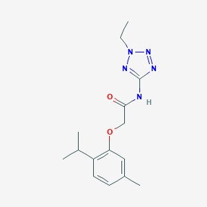 molecular formula C15H21N5O2 B251271 N-(2-ethyl-2H-tetraazol-5-yl)-2-(2-isopropyl-5-methylphenoxy)acetamide 