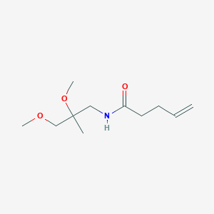 molecular formula C11H21NO3 B2512710 N-(2,3-dimethoxy-2-methylpropyl)pent-4-enamide CAS No. 2097913-63-6