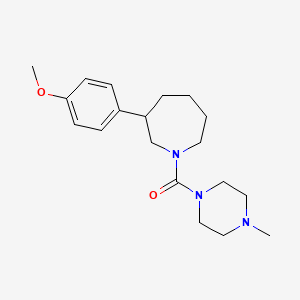 molecular formula C19H29N3O2 B2512715 (3-(4-Methoxyphenyl)azepan-1-yl)(4-methylpiperazin-1-yl)methanone CAS No. 1798660-77-1