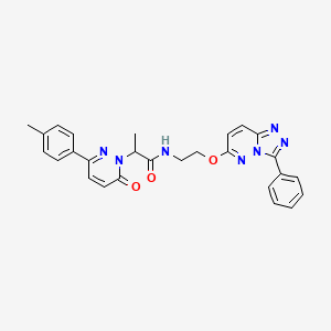 2-(6-oxo-3-(p-tolyl)pyridazin-1(6H)-yl)-N-(2-((3-phenyl-[1,2,4]triazolo[4,3-b]pyridazin-6-yl)oxy)ethyl)propanamide