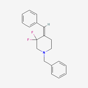 molecular formula C19H19F2N B2512719 1-benzyl-4-Benzylidene-3,3-difluoropiperidine CAS No. 2101208-37-9