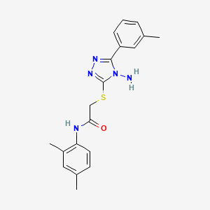2-{[4-amino-5-(3-methylphenyl)-4H-1,2,4-triazol-3-yl]sulfanyl}-N-(2,4-dimethylphenyl)acetamide