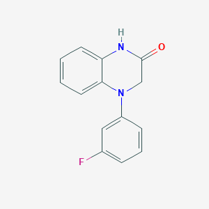 molecular formula C14H11FN2O B2512727 4-(3-Fluorophenyl)-1,3-dihydroquinoxalin-2-one CAS No. 1896297-30-5