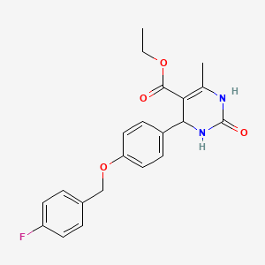Ethyl 4-{4-[(4-fluorobenzyl)oxy]phenyl}-6-methyl-2-oxo-1,2,3,4-tetrahydro-5-pyrimidinecarboxylate