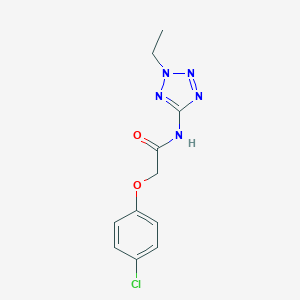 molecular formula C11H12ClN5O2 B251274 2-(4-chlorophenoxy)-N-(2-ethyl-2H-tetrazol-5-yl)acetamide 