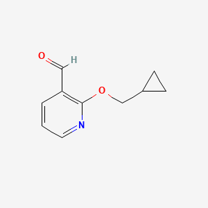 molecular formula C10H11NO2 B2512742 2-(环丙基甲氧基)烟醛 CAS No. 902835-88-5