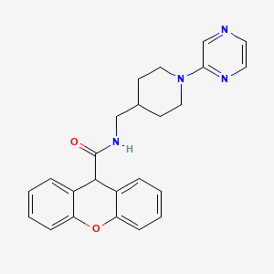 molecular formula C24H24N4O2 B2512747 N-((1-(pyrazin-2-yl)piperidin-4-yl)methyl)-9H-xanthene-9-carboxamide CAS No. 1396814-20-2