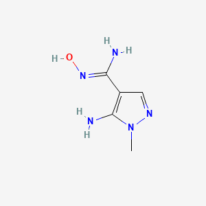 molecular formula C5H9N5O B2512748 5-氨基-N'-羟基-1-甲基-1H-吡唑-4-羧酰胺 CAS No. 62564-69-6