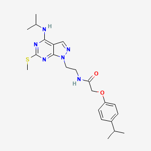 N-(2-(4-(isopropylamino)-6-(methylthio)-1H-pyrazolo[3,4-d]pyrimidin-1-yl)ethyl)-2-(4-isopropylphenoxy)acetamide