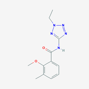 molecular formula C12H15N5O2 B251276 N-(2-ethyl-2H-tetrazol-5-yl)-2-methoxy-3-methylbenzamide 