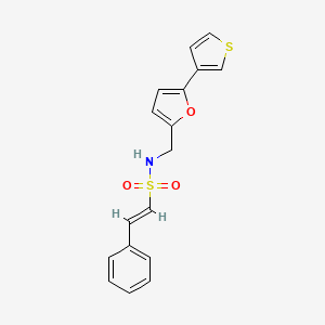 (E)-2-phenyl-N-((5-(thiophen-3-yl)furan-2-yl)methyl)ethenesulfonamide