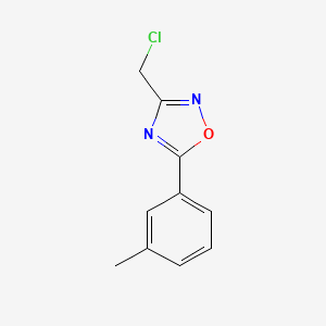 molecular formula C10H9ClN2O B2512767 3-(Chloromethyl)-5-(3-methylphenyl)-1,2,4-oxadiazole CAS No. 657423-51-3