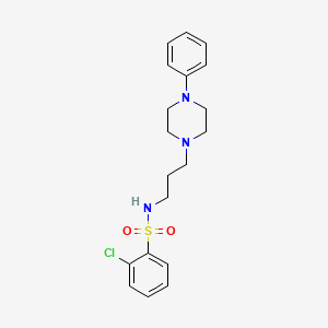 2-chloro-N-(3-(4-phenylpiperazin-1-yl)propyl)benzenesulfonamide