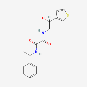 molecular formula C17H20N2O3S B2512787 N1-(2-methoxy-2-(thiophen-3-yl)ethyl)-N2-(1-phenylethyl)oxalamide CAS No. 1448131-75-6