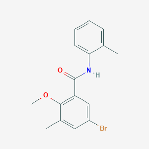 5-bromo-2-methoxy-3-methyl-N-(2-methylphenyl)benzamide