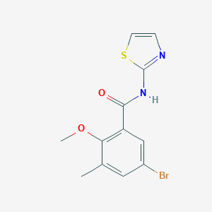 5-bromo-2-methoxy-3-methyl-N-(1,3-thiazol-2-yl)benzamide