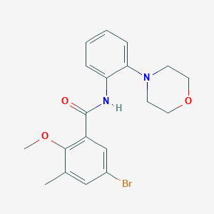 5-bromo-2-methoxy-3-methyl-N-[2-(4-morpholinyl)phenyl]benzamide